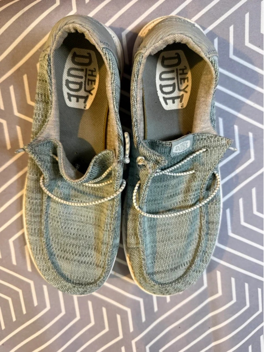 Hey Dude Wendy Youth Sport Mesh Light Blue Shoes Size 4